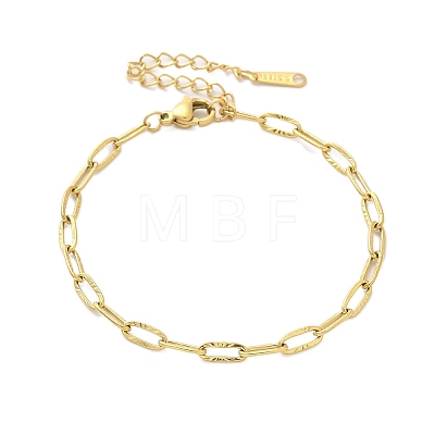 304 Stainless Steel Link Chain Bracelets BJEW-C084-06G-1