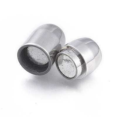 304 Stainless Steel Magnetic Clasps with Glue-in Ends STAS-D242-25P-1