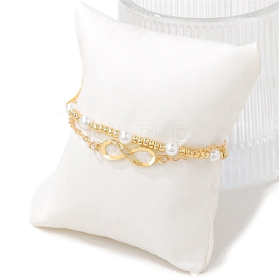 Infinity Alloy Rhinestone Link Multi-strand Bracelets PW-WG5E2F2-01-1