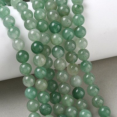 Natural Green Aventurine Beads Strands G-E380-02-6mm-1