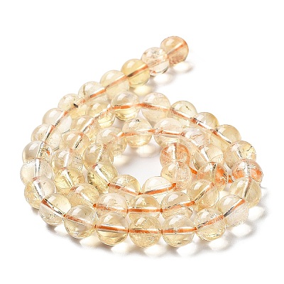 Natural Citrine Beads Strands G-G212-8mm-29-1