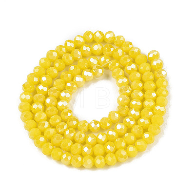 Electroplate Glass Beads Strands EGLA-A044-P1mm-B04-1