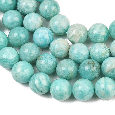 Natural Amazonite Beads Strands G-F461-12-10mm-01-1