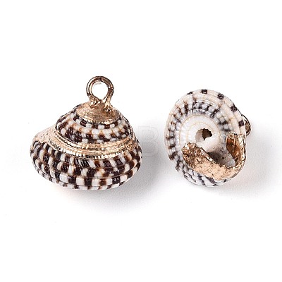 Electroplated Natural Shell Pendants BSHE-T015-05-1