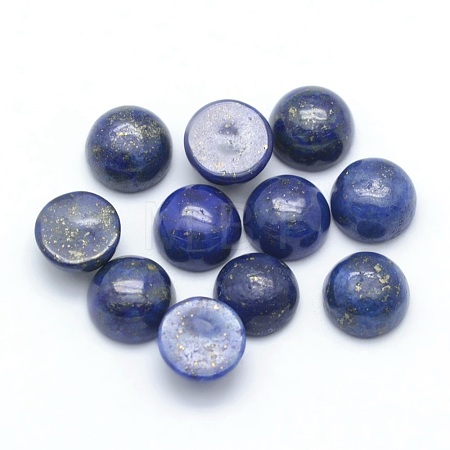 Natural Lapis Lazuli Cabochons X-G-P393-R11-6mm-1