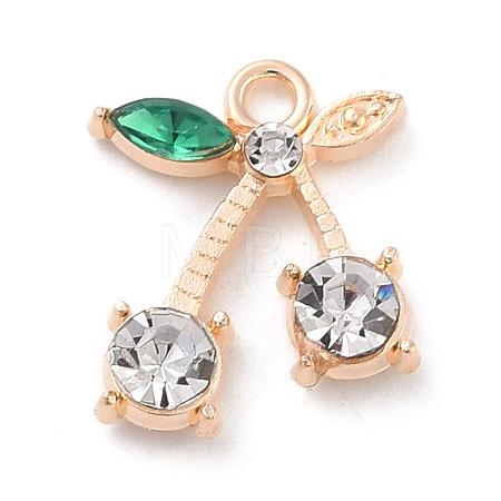 Alloy Rhinestone Pendants ALRI-WH0005-12C-1