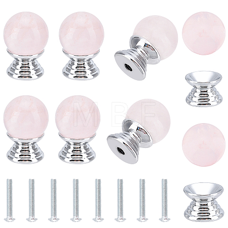 8 Sets Aluminium Alloy Drawer Knobs with Screw DIY-BC0005-17-1
