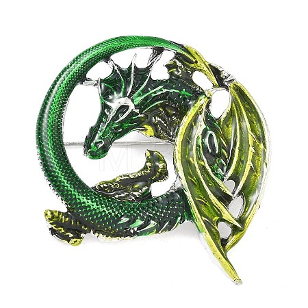 Pelycosaur Alloy Enamel Lapel Pins for Backpack Clothes JEWB-G044-02AS-01-1