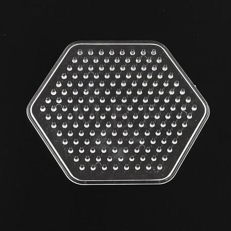 Hexagon ABC Plastic Pegboards used for 5x5mm DIY Fuse Beads DIY-Q009-12-1