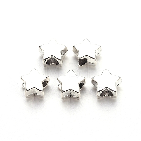 Tibetan Style Alloy European Beads X-TIBE-N006-100AS-LF-1