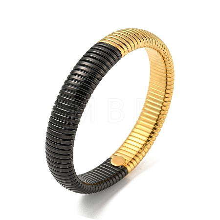 304 Stainless Steel Flat Snake Chain Bracelet BJEW-B076-01BG-1