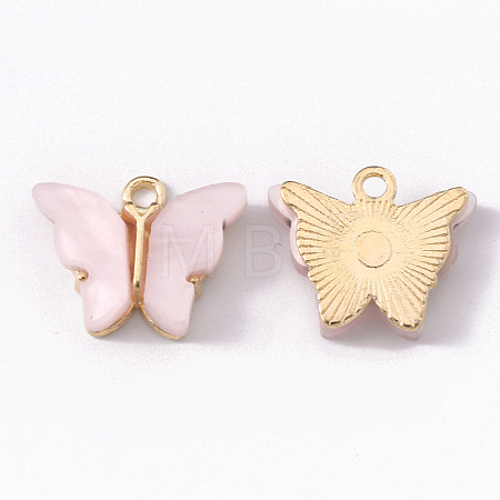 Alloy Acrylic Pendants X-ENAM-R136-01C-1