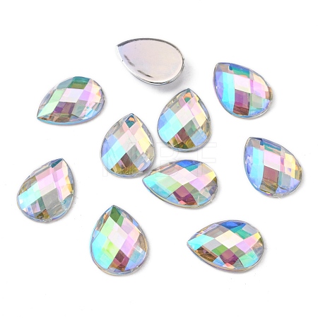 Imitation Taiwan Acrylic Rhinestone Cabochons GACR-A022-13x18mm-17-1