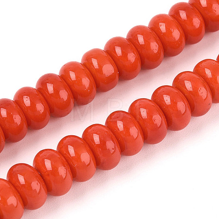 Opaque Spray Painted Glass Beads GLAA-ZX008-8mm-18M-1