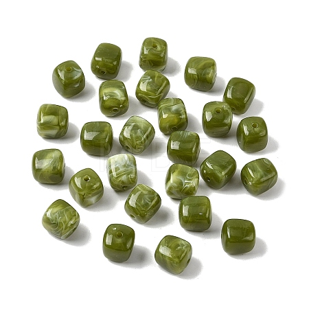 Opaque Acrylic Beads X-OACR-D320-01Q-1