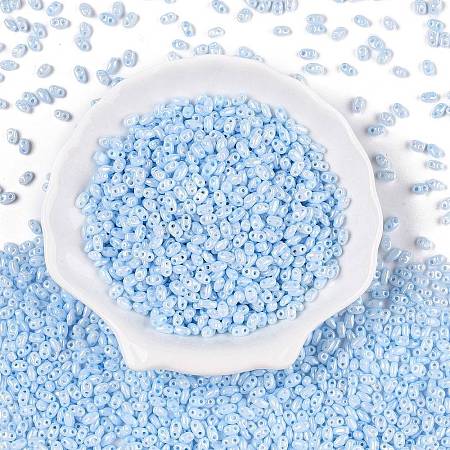 Opaque Colours Luster Glass Seed Beads SEED-T006-02B-1