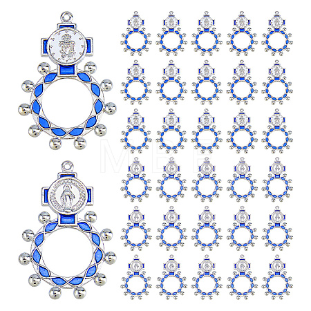 30Pcs 2 Colors Alloy Enamel Pendants FIND-DC0008-57A-1