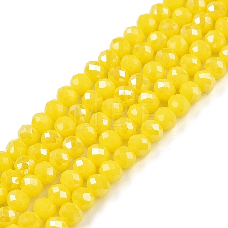 Electroplate Glass Beads Strands EGLA-A044-P3mm-A04-1