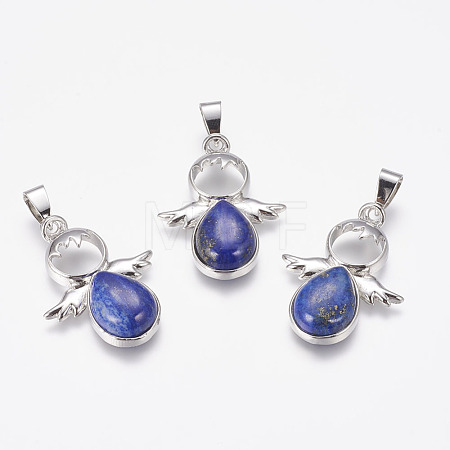Natural Lapis Lazuli Pendants X-G-G651-A08-1