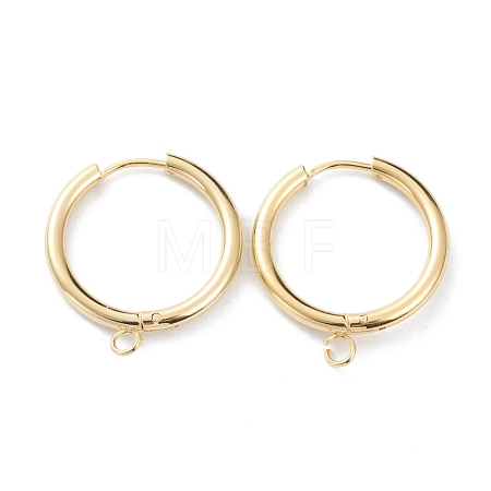 201 Stainless Steel Huggie Hoop Earring Findings STAS-P283-01I-G-1