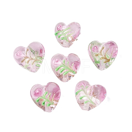 Handmade Transparent Lampwork Beads BLOW-D300-07G-1