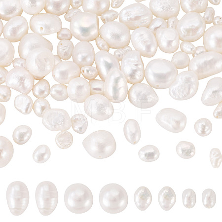 100Pcs 4 Styles Natural Cultured Freshwater Pearl Beads PEAR-TA0001-38-1