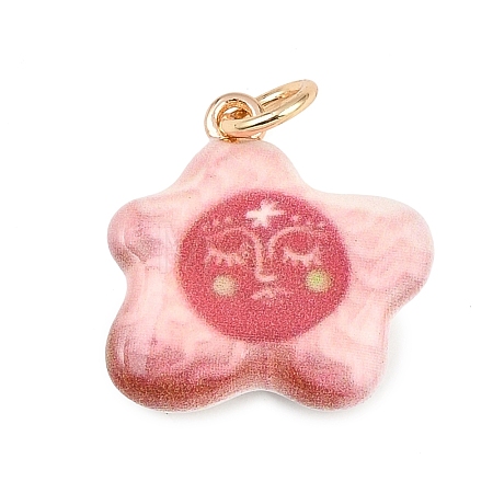 Brass Enamel Pendants LS-ENAM-I087-03F-1
