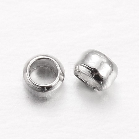 Rondelle Brass Crimp Beads KK-L134-27P-1