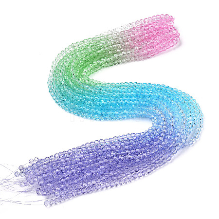 Transparent Glass Beads Strands GLAA-E036-07T-1