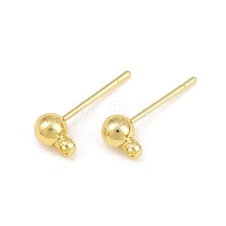 Brass Stus Earring Findings KK-CBA3CA1-01G-1