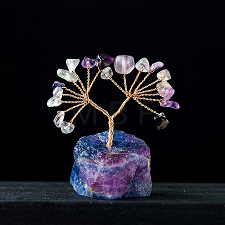 Natural Fluorite Chips Tree Decorations PW-WG47948-09-1