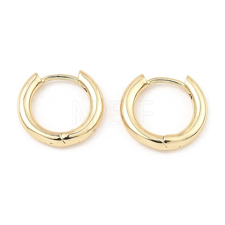 Brass Huggie Hoop Earrings X-EJEW-I289-26KCG-1