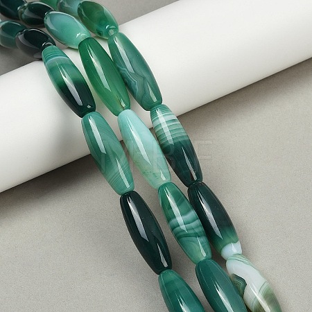 Natural Striped Agate/Banded Agate Beads Strands G-S280-10D-1