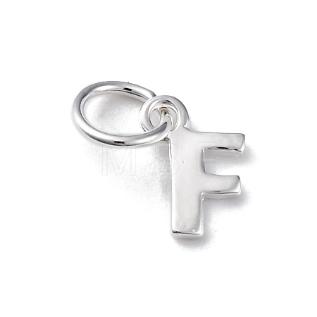 925 Sterling Silver Letter Charms STER-C012-01S-F-1