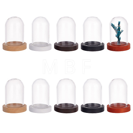 10Pcs Mini Glass Domes AJEW-PH0004-32B-1