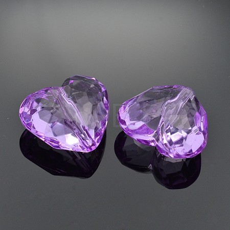 Transparent Acrylic Beads X-PL318Y-6-1