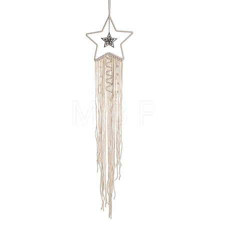Woven Net/Web with Macrame Cotton Wall Hanging Decorations PW23021572758-1