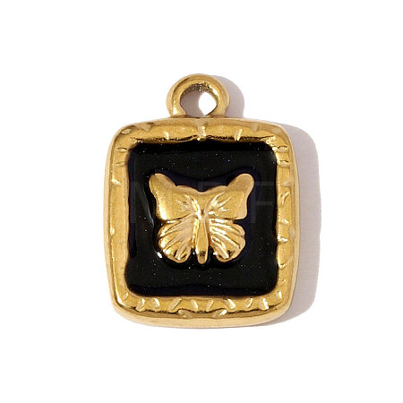 304 Stainless Steel Enamel Pendants STAS-OY006-24G-1