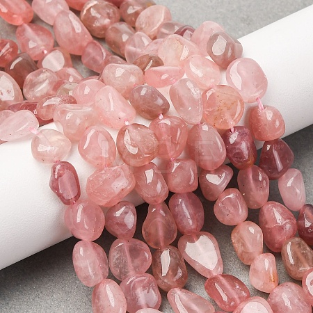 Natural Madagascar Rose Quartz Beads Strands G-Q060-E21-01-1