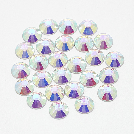 Flat Back Glass Rhinestone Cabochons RGLA-T090-SS6-02-1
