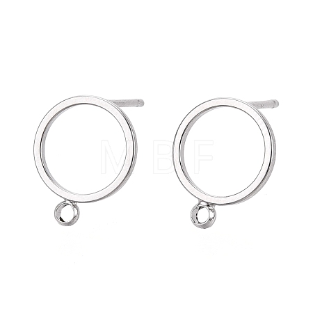 Brass Stud Earring Findings KK-S348-358-P-1