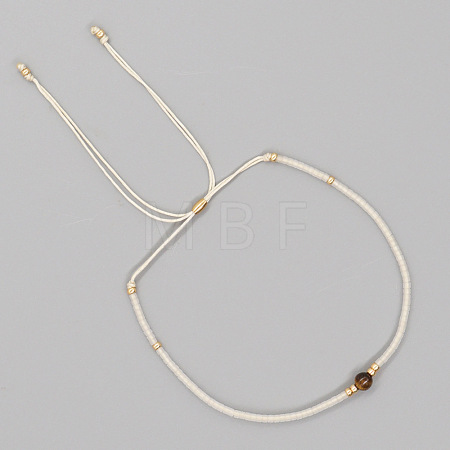 Adjustable Glass Seed Bead Slider Bracelets for Women VT9382-30-1