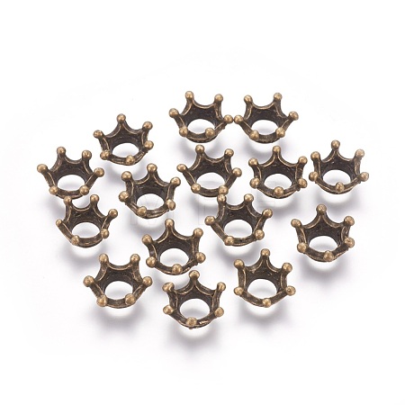 Tibetan Style Alloy Bead Caps PALLOY-WH0054-02AB-1