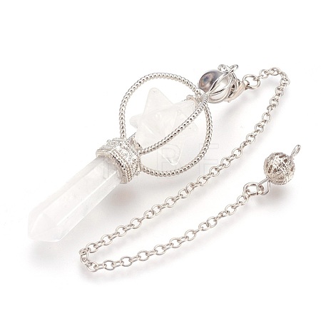 Natural Quartz Crystal Dowsing Pendulums KK-F756-06E-1