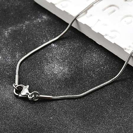 Tarnish Resistant 304 Stainless Steel Snake Chain Necklaces STAS-M174-018P-A-1
