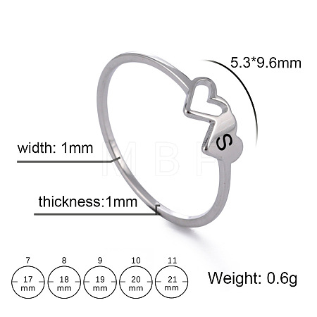 304 Stainless Steel Finger Rings for Women Men FS-WGB974C-57-1