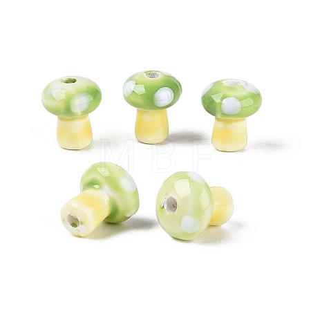 Handmade Porcelain Beads PORC-N012-03G-1