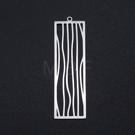 Tarnish Resistant 201 Stainless Steel Big Filigree Pendants STAS-T049-T701-1-1