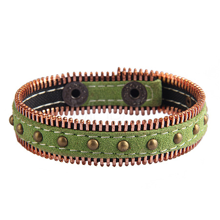 Alloy PU Leather Cord Studded Bracelets FS-WG408C4-02-1