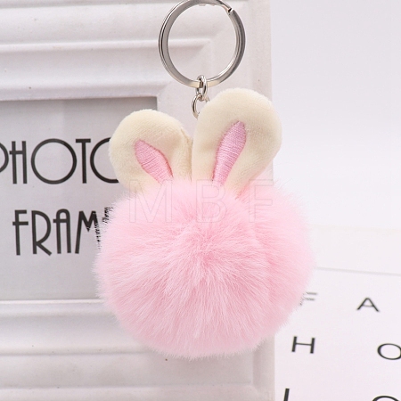 Imitation Rabbit Fur Keychain PW-WG15273-08-1